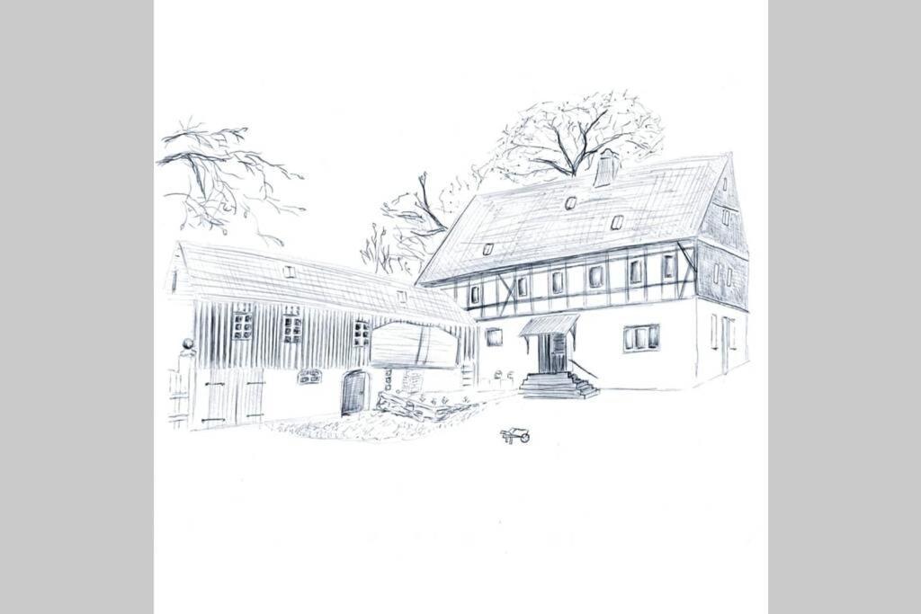Mothsgut - Moderne Ferienwohnung Auf Dem Bauernhof Im Erzgebirge Oelsnitz  Luaran gambar
